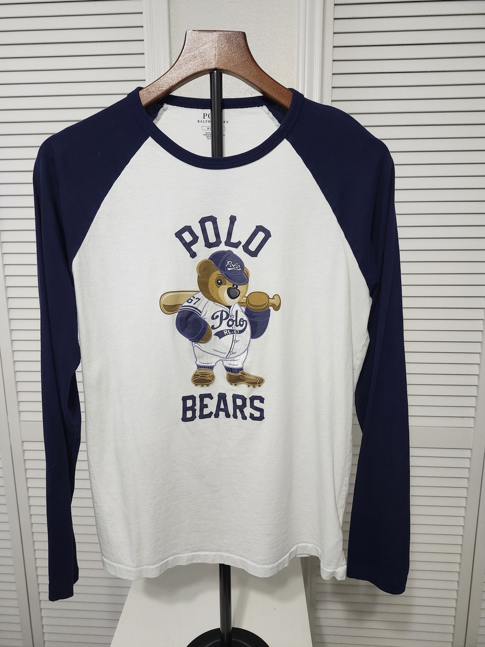 Polo by Ralph Lauren Kids Navy & White 'Polo Bears' Long-Sleeve Tee